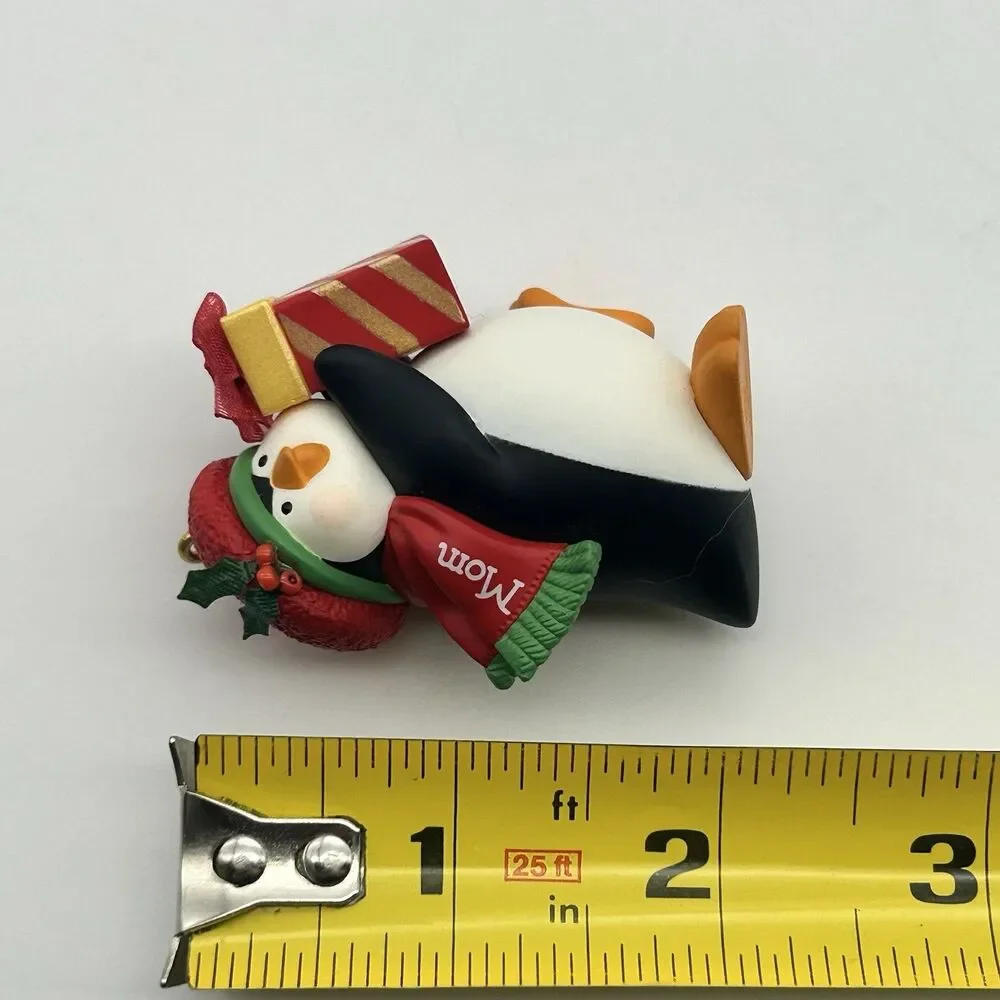 Hallmark Keepsake Ornament Christmas MOM Penguin with Stocking Candy Cane 2003